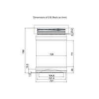Thumbnail for 32x 2L Wide Mouth Plastic Jars and Lids Black - Empty Protein and Powder Tubs