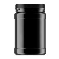 Thumbnail for 32x 2.5L Wide Mouth Plastic Jars and Lids Black - Empty Protein and Powder Tubs
