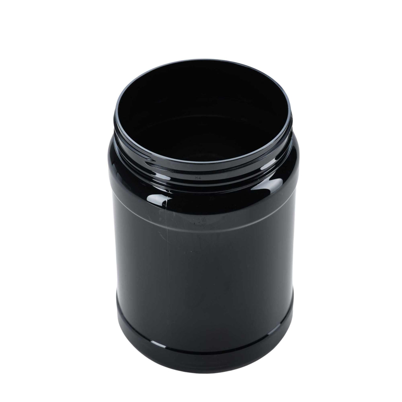 32x 2.5L Wide Mouth Plastic Jars and Lids Black - Empty Protein and Powder Tubs
