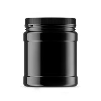 Thumbnail for 10x 1.5L Wide Mouth Plastic Jars and Lids Black - Empty Protein and Powder Tubs