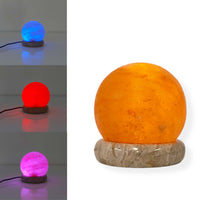 Thumbnail for USB Colour Changing Salt Himalayan Lamp - Ball Sphere Shape Pink Rock LED Light
