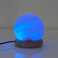 Thumbnail for USB Colour Changing Salt Himalayan Lamp - Ball Sphere Shape Pink Rock LED Light