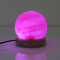 Thumbnail for USB Colour Changing Salt Himalayan Lamp - Ball Sphere Shape Pink Rock LED Light
