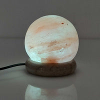 Thumbnail for USB Colour Changing Salt Himalayan Lamp - Ball Sphere Shape Pink Rock LED Light