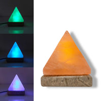 Thumbnail for USB Colour Changing Salt Himalayan Lamp - Pyramid Shape Pink Rock LED Light