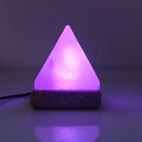 Thumbnail for USB Colour Changing Salt Himalayan Lamp - Pyramid Shape Pink Rock LED Light