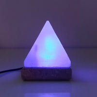 Thumbnail for USB Colour Changing Salt Himalayan Lamp - Pyramid Shape Pink Rock LED Light