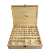 Thumbnail for 74 Slots Essential Oils Storage Box - Wooden 1-Tier Bottle Holder