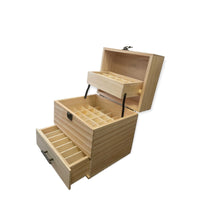 Thumbnail for 59 Slots Essential Oils Storage Box - Wooden 3-Tier Bottle Holder