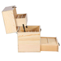 Thumbnail for 59 Slots Essential Oils Storage Box - Wooden 3-Tier Bottle Holder