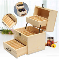 Thumbnail for 59 Slots Essential Oils Storage Box - Wooden 3-Tier Bottle Holder