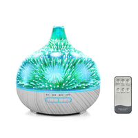 Thumbnail for 400ml Essential Oil Aroma Diffuser and Remote - 3D Glass Aromatherapy Humidifier