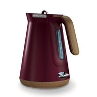 Thumbnail for Morphy Richards 1.5L Aspect Kettle - Maroon with Cork-Effect Trim