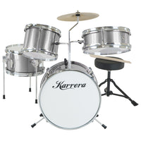 Thumbnail for Karrera Childrens 4pc Drum Kit - Silver