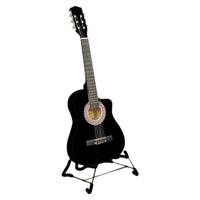 Thumbnail for Karrera 38in Pro Cutaway Acoustic Guitar with Carry Bag - Black