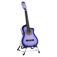 Thumbnail for Karrera 38in Pro Cutaway Acoustic Guitar with guitar bag - Purple Burst