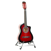 Thumbnail for Karrera 38in Pro Cutaway Acoustic Guitar with guitar bag - Red Burst