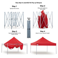 Thumbnail for Wallaroo Gazebo Tent Marquee 3x3 PopUp Outdoor  Red