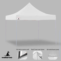 Thumbnail for Wallaroo Gazebo Tent Marquee 3x3 PopUp Outdoor Wallaroo White