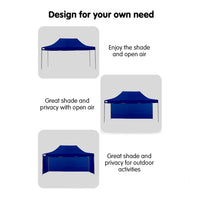 Thumbnail for Wallaroo Gazebo Tent Marquee 3x4.5m PopUp Outdoor  Blue