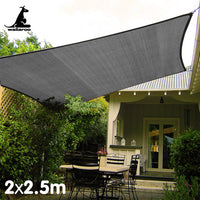 Thumbnail for Wallaroo Outdoor Sun Shade Sail Canopy Grey Rectangle 2 x 2.5M