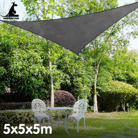 Thumbnail for Wallaroo Outdoor Sun Shade Sail Canopy Grey Triangle 5 x 5 x 5M