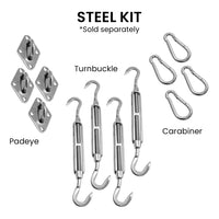 Thumbnail for Wallaroo Outdoor Sun Shade Sail Canopy Grey Rectangle 8 x 5M