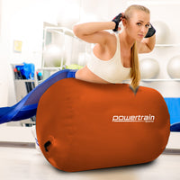 Thumbnail for Powertrain Sports Inflatable Gymnastics Air Barrel Exercise Roller 120 x 75cm - Orange