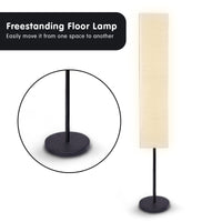 Thumbnail for Sarantino Metal Floor Lamp with White Paper Wrinkle Shade Light Stand