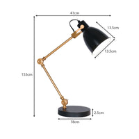 Thumbnail for Sarantino Adjustable Metal Table Lamp In Black And Gold