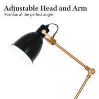 Thumbnail for Sarantino Adjustable Metal Table Lamp In Black And Gold