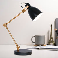 Thumbnail for Sarantino Adjustable Metal Table Lamp In Black And Gold