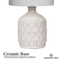 Thumbnail for Sarantino Ceramic Table Lamp In Cream