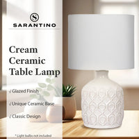 Thumbnail for Sarantino Ceramic Table Lamp In Cream