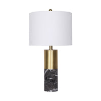 Thumbnail for Sarantino Metal and Marble Table Lamp in Black