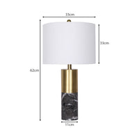 Thumbnail for Sarantino Metal and Marble Table Lamp in Black