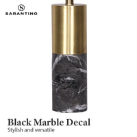 Thumbnail for Sarantino Metal and Marble Table Lamp in Black
