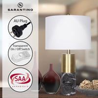Thumbnail for Sarantino Metal and Marble Table Lamp in Black