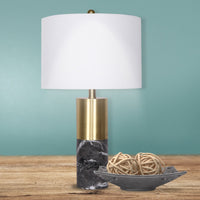 Thumbnail for Sarantino Metal and Marble Table Lamp in Black