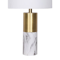 Thumbnail for Sarantino Metal And Marble Table Lamp - White