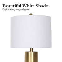 Thumbnail for Sarantino Metal And Marble Table Lamp - White