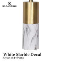 Thumbnail for Sarantino Metal And Marble Table Lamp - White