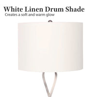 Thumbnail for Sarantino Contemporary Table Lamp In Nickel Finish