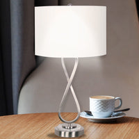 Thumbnail for Sarantino Contemporary Table Lamp In Nickel Finish
