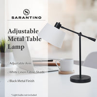 Thumbnail for Sarantino Adjustable Metal Table Lamp In Black