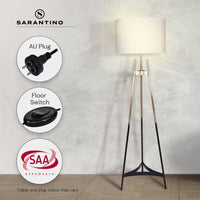 Thumbnail for Sarantino Metal Tripod Electric Floor Lamp Gradient Finish