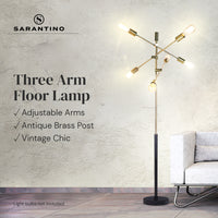 Thumbnail for Sarantino 6-Light Metal Sputnik Floor Lamp