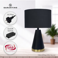 Thumbnail for Sarantino Metal Table Lamp in Black and Gold