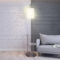 Thumbnail for Sarantino Metal Floor Lamp with Glass Shelves