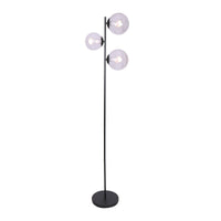 Thumbnail for Sarantino 3-Light Black Metal Floor Lamp